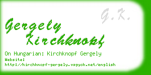 gergely kirchknopf business card